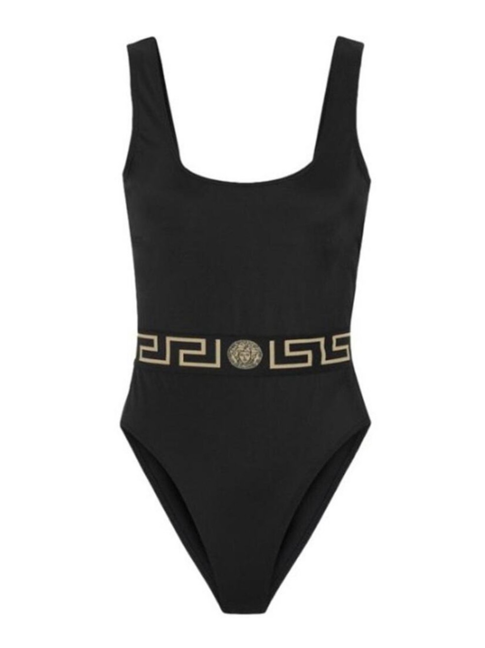 VERSACE Medusa Greca logo waist swimsuit L